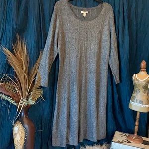 Ladies gray/black size large sweater dress